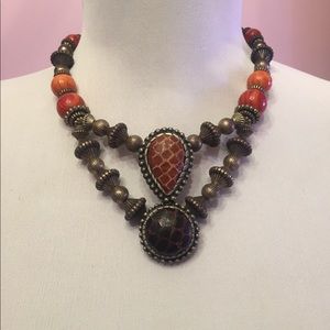 Stunning vintage handcrafted necklace/earrings set